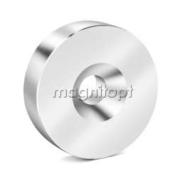 Неодимовый магнит с зенковкой St 30х5 мм